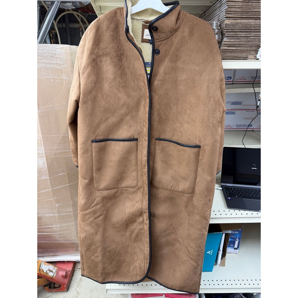 #7 New Universal Threads Women's Long, Brown Jacket size L